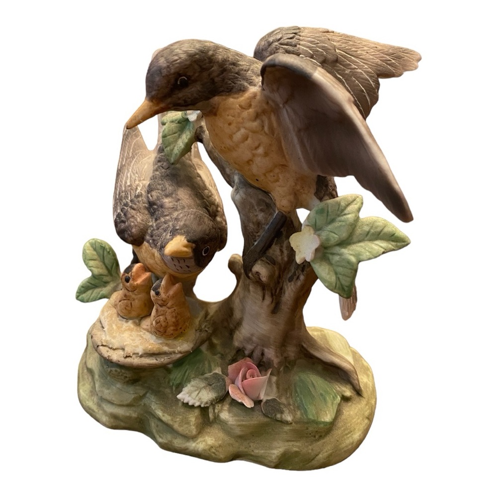 Porcelain Bird Family by Norleans